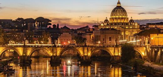 Veduta serale di Roma